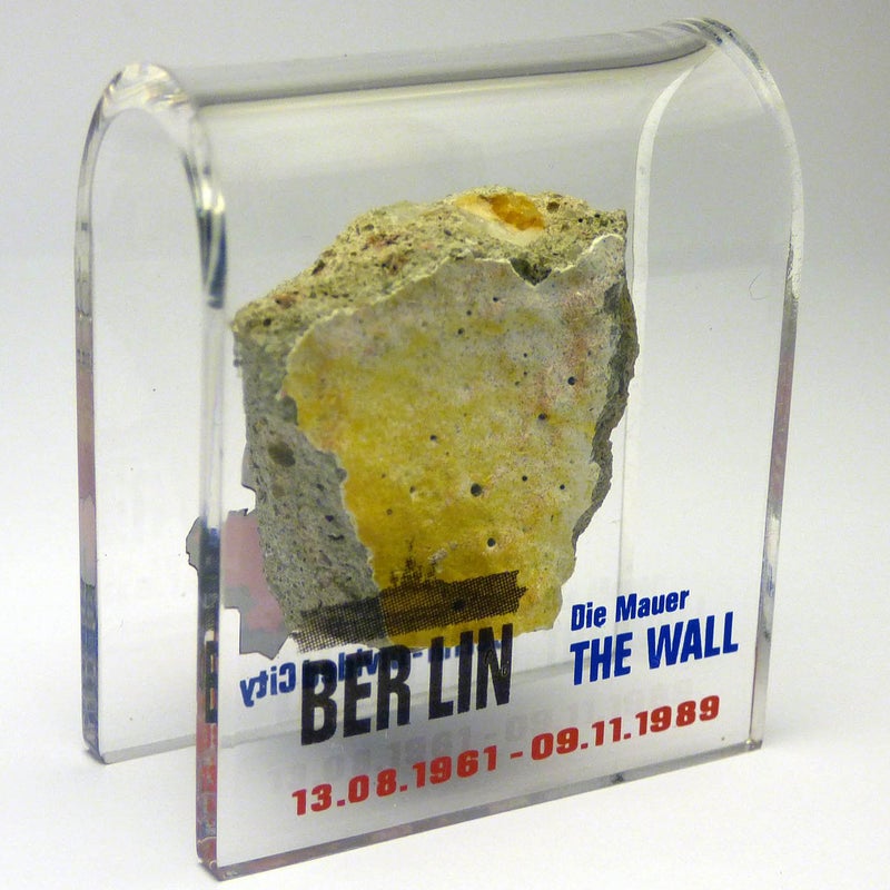 BWBS Original Piece of the Berlin Wall - Authentic Souvenir from the Real Wall in Germany Mounted in Acrylic Display (Small (2"X2"), Divided City) - Image 4